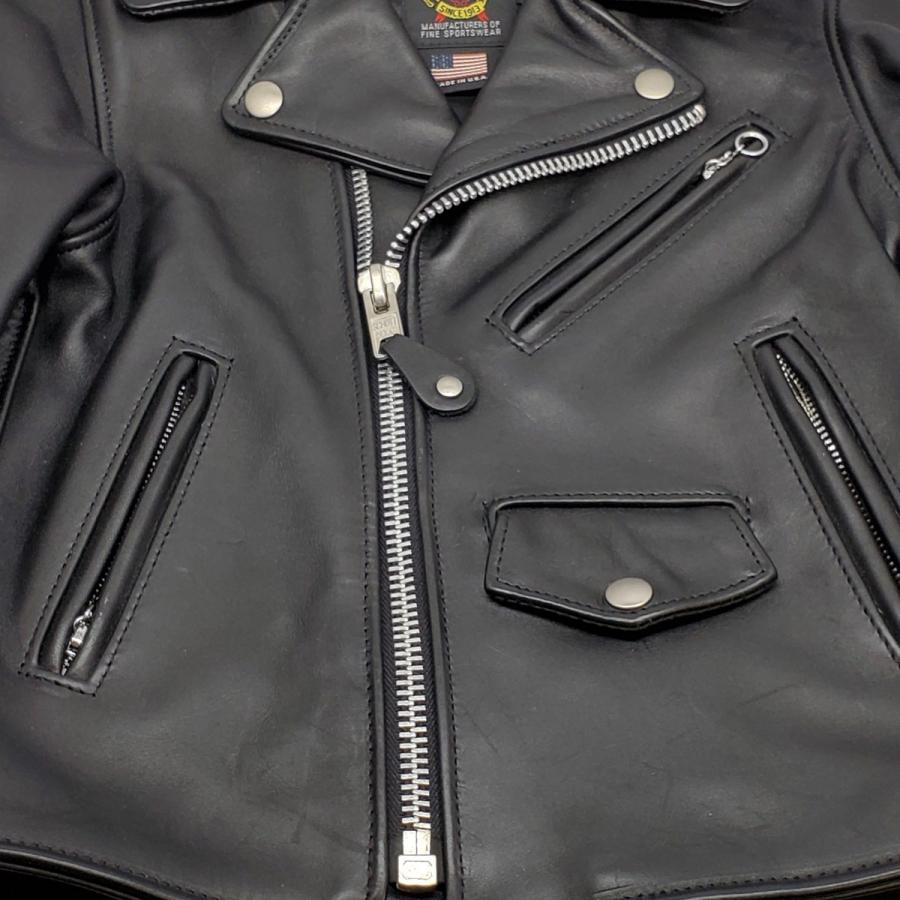 Schott Bros 【2132D】 ショットブロス ダブルライダースJKT レザージャケット Kid's キッズ サイズM ブラック 子供用 アウター USA製 AG |  | 03