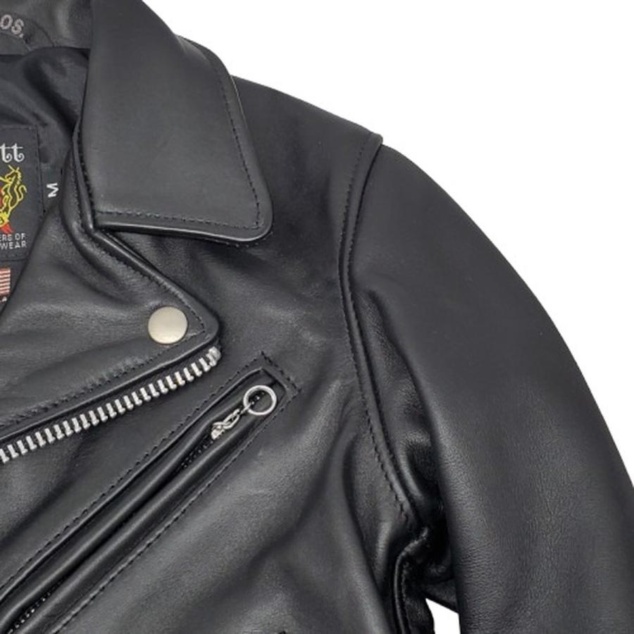 Schott Bros 【2132D】 ショットブロス ダブルライダースJKT レザージャケット Kid's キッズ サイズM ブラック 子供用 アウター USA製 AG |  | 05