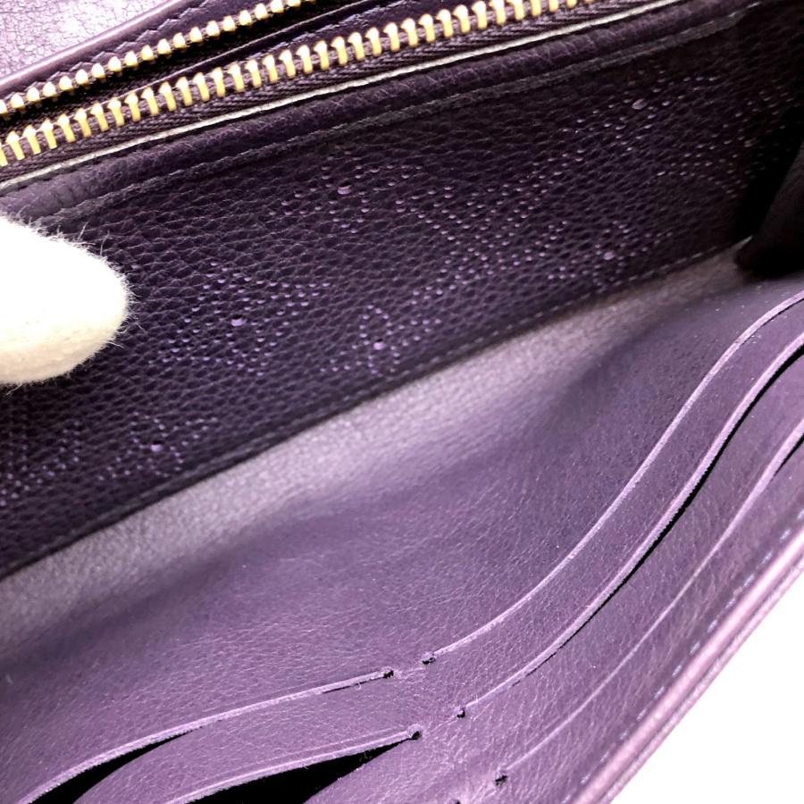 LOUISVUITTON　ルイヴィトン　モノグラム　財布　マヒナ　ダークパープル LOUISVUITTONルイヴィトンモノグラム財布マヒナダークパープル