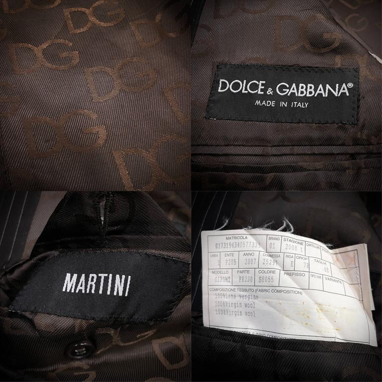 DOLCE&GABBANA 【men3633I】 MARTINI ナローラペルストライプ2Bテーラードジャケット ブレザー D&G ロゴ ドルチェアンドガッバーナ AR｜next51-mikunigaoka｜08