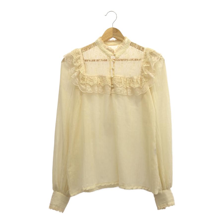 70s 80s USA製 ガニーサックス ハイネック レースブラウス S978b GUNNIES GUNNE SAX ガンネ ガニーサックス 【lay0224V】 70's レース