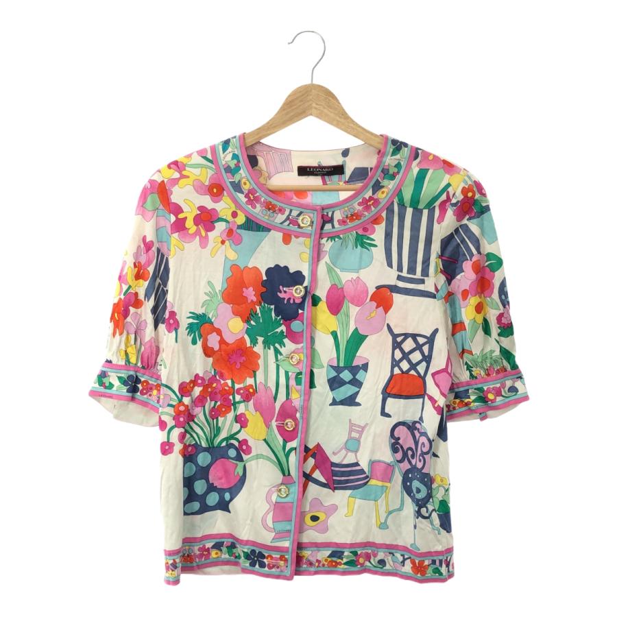 LEONARD FASHION チュニック 半袖 マルチカラー レオナールビンテージ 