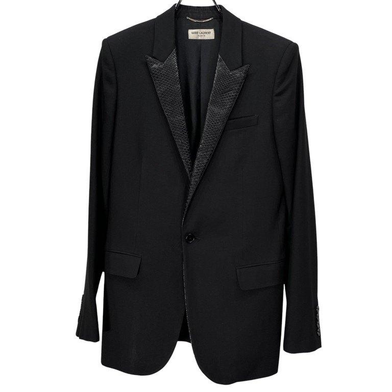 SAINT LAURENT PARIS 【men4502I】 15SS パイソンレザーピークド