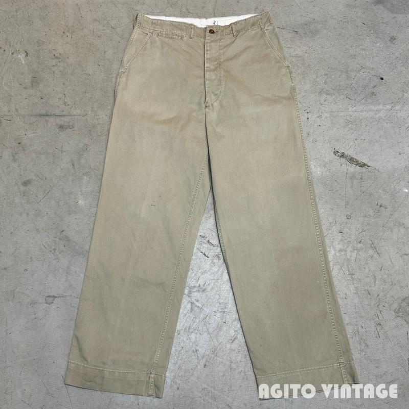 U.S.ARMY 【men3015AH】 40's 45KHAKI チノトラウザーズ MIL-T-2064