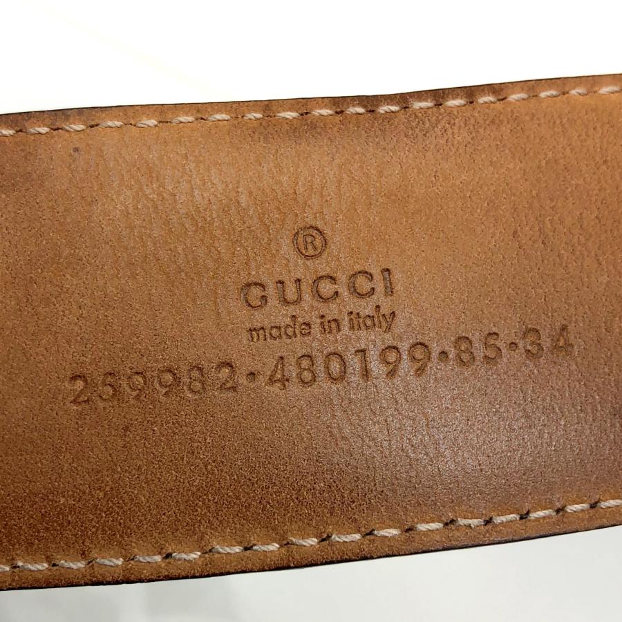 GUCCI グッチ 【4050D】 ベルト 259982 GGシマ レザー ダブルG