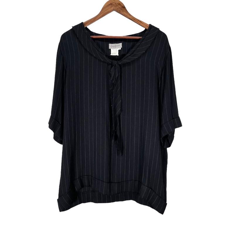 Yohji Yamamoto Femme 【lay2430I】 99SS レーヨンガーゼストライプ Yohjiyamamoto femme 25ss ブラウス