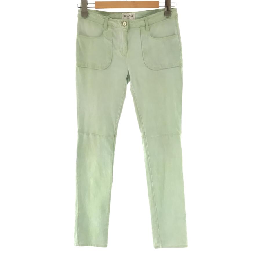 CHANEL シャネル 【lay0719R】 ストレッチパンツ 38 スキニーデニム  