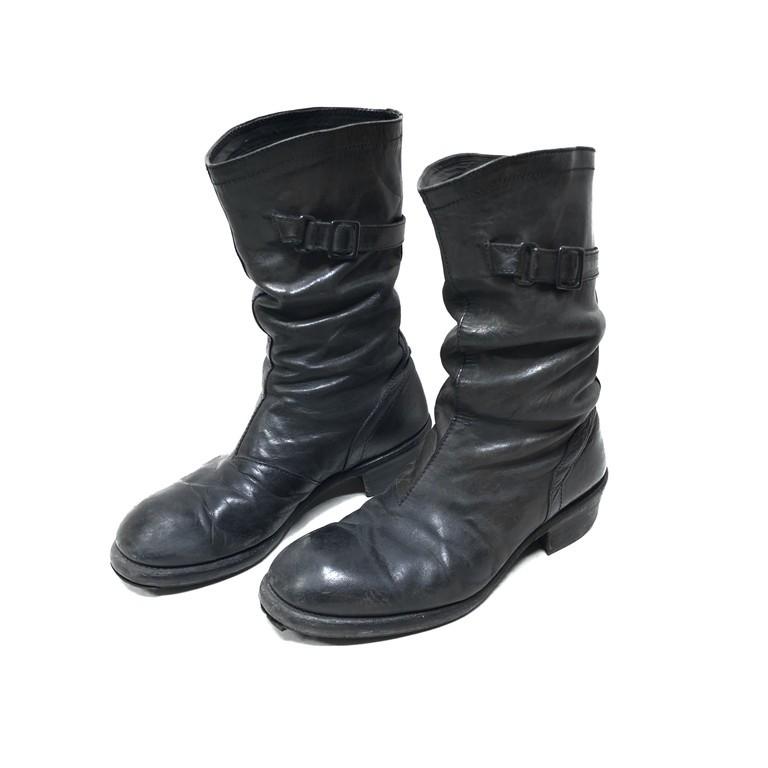 JULIUS 【men1605I】 10AW ホースハイドベルテッドブーツ ホースレザー 
