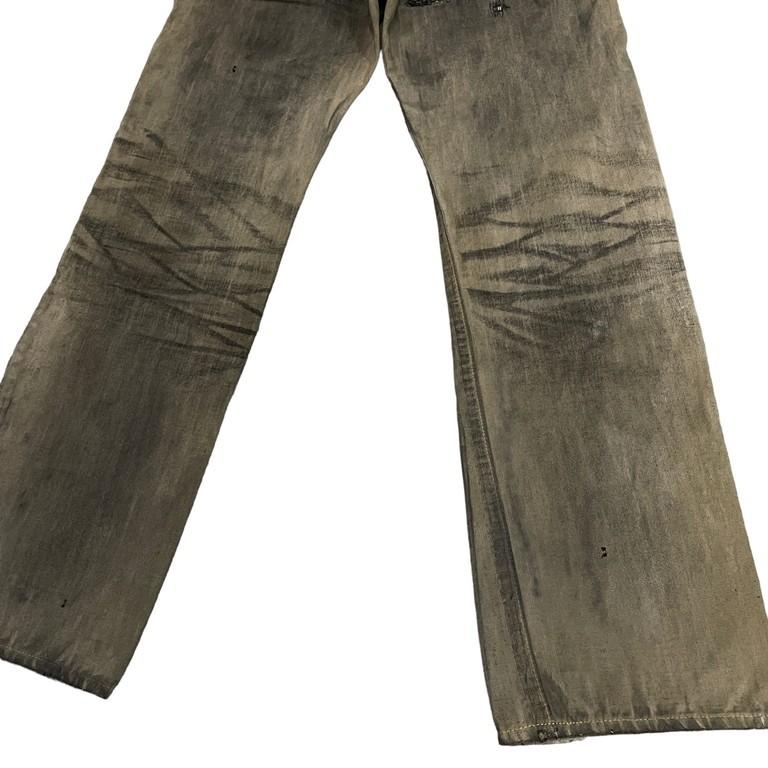 KAPITAL 【men660Y】 LEGS 初期 炭鉱クラッシュ加工黒革色5P KAPITAL 【men660Y】 LEGS 初期 炭鉱クラッシュ加工黒革色5P