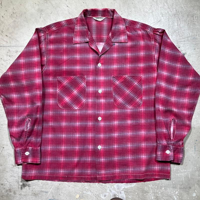 Foxdale 【men2726H】 50's 60's プリントコットンオープンカラー