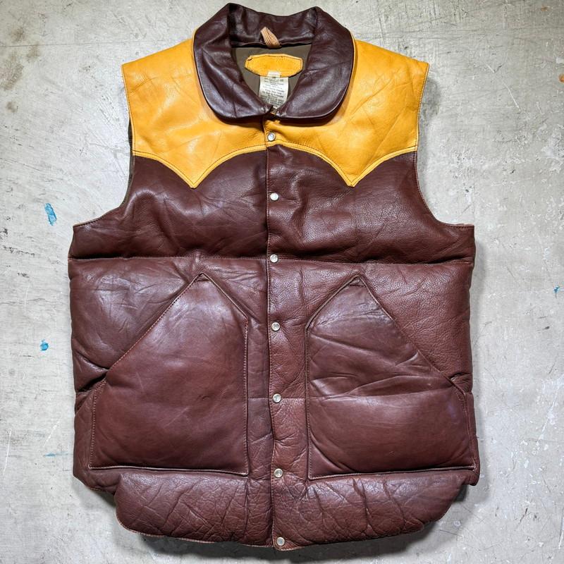 【Rocky Mountain】ダウンベスト　グリーン　サイズ：40　L相当 WAREHOUSE[ウエアハウス]×ROCKY MOUNTAIN[ロッキーマウンテン