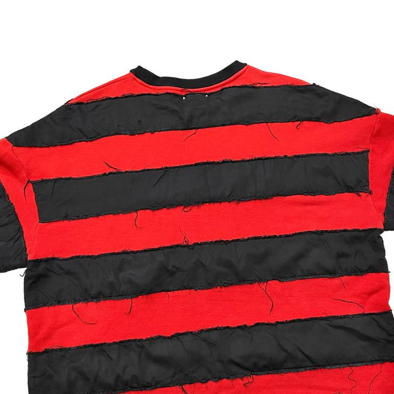 MINEDENIM 【men2942I】 22AW Bold Denim Border Crewneck Pullover