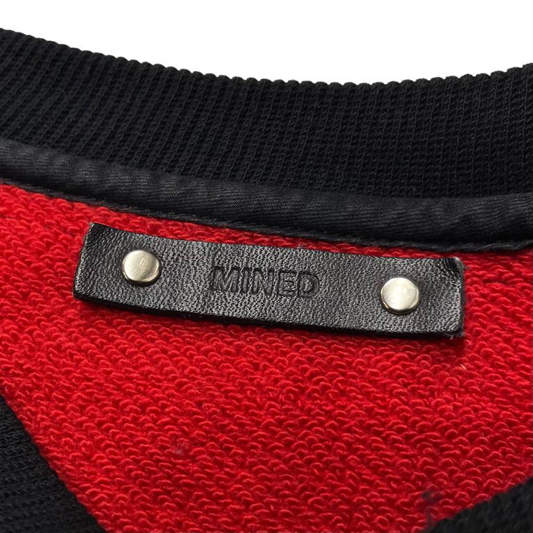 MINEDENIM 【men2942I】 22AW Bold Denim Border Crewneck Pullover