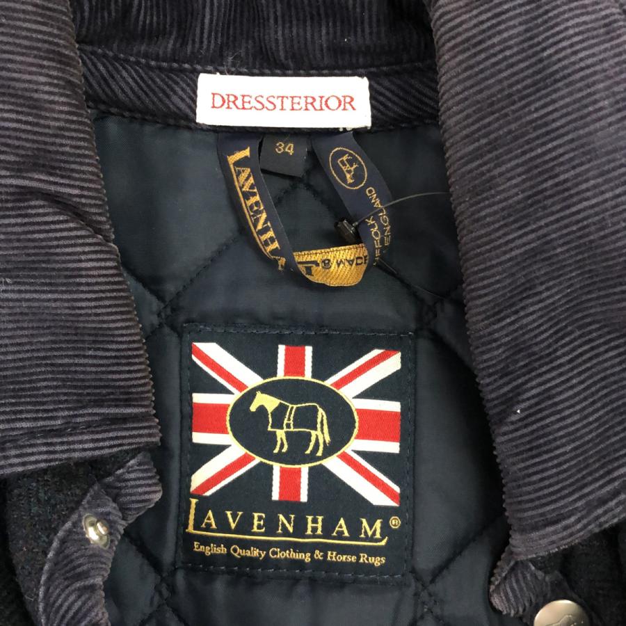 LAVENHAM × DRESSTERIOR ラベンハム ドレステリア 【lay3481M】 キルティングウールジャケット 無地 ネイビー イギリス製 MR｜next51-mikunigaoka｜04