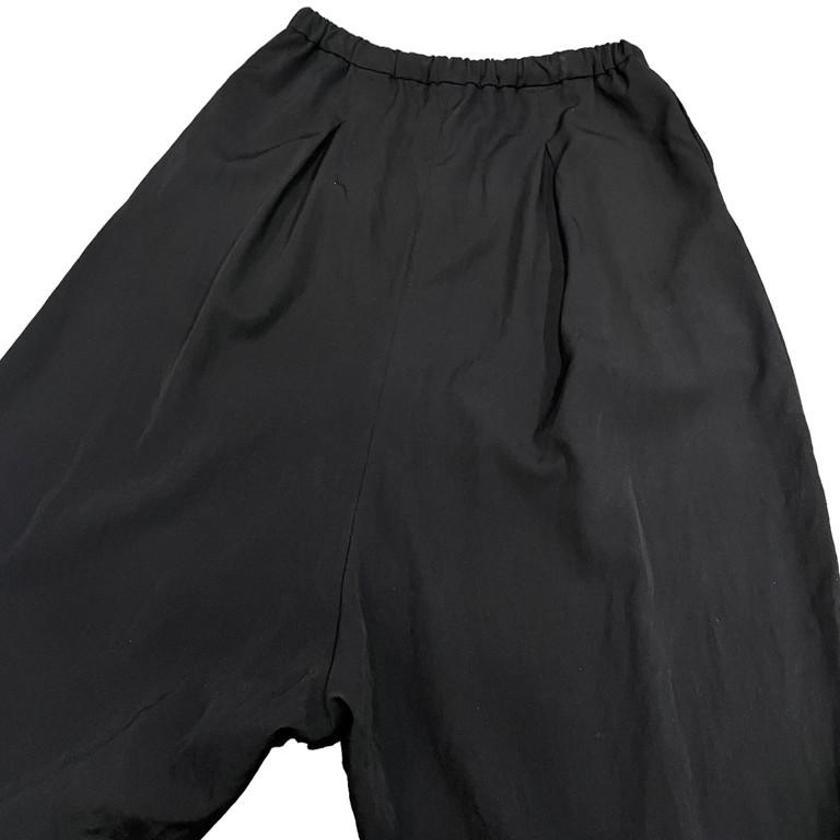 BISHOOL サルエルパンツ Urban Wool Gabardine Sarrouel Balloon Pants black × wine