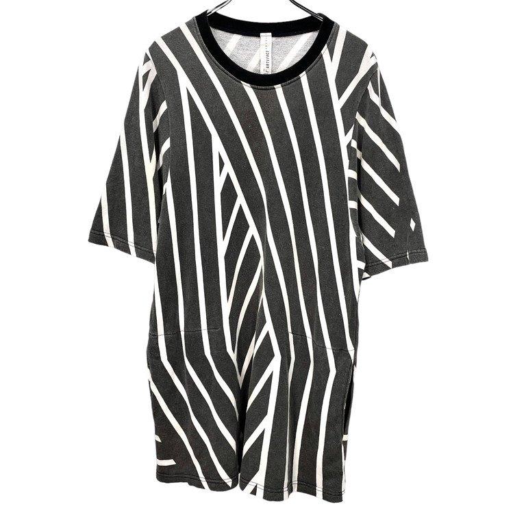 A.F ARTEFACT 【men3890I】 オーバーサイズストライプスウェットシャツ