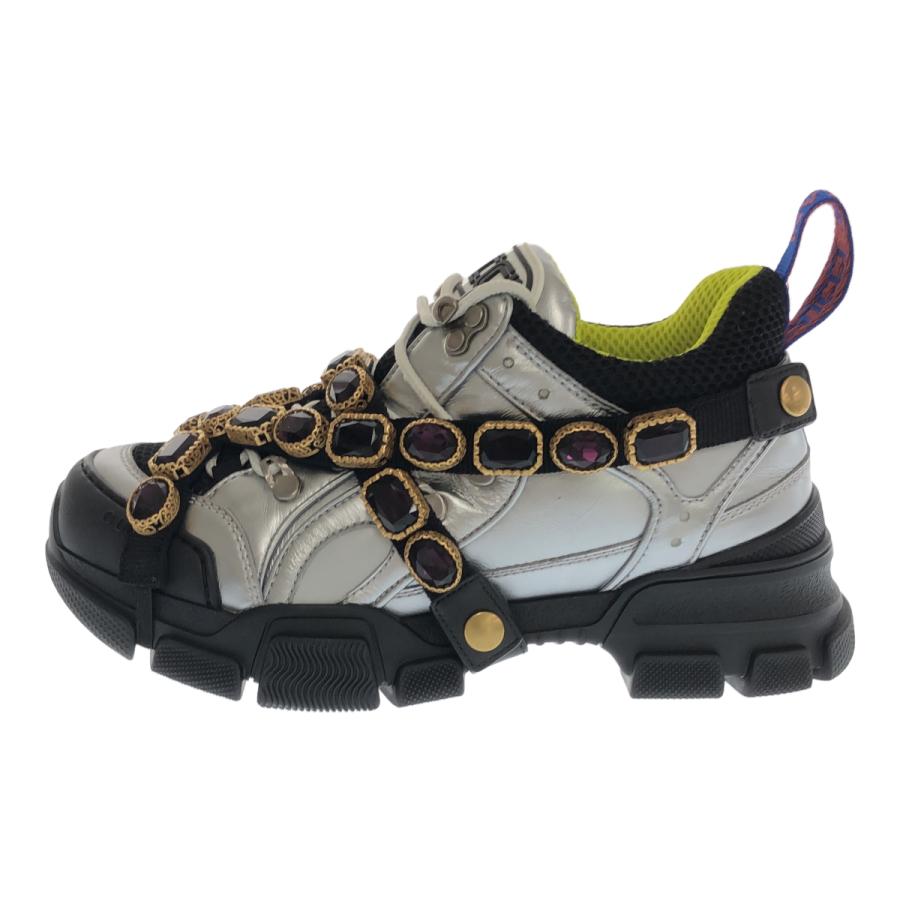GUCCI 靴 フラッシュトレック クリスタル Authentic Gucci Flashtrek crystal-embellished metallic
