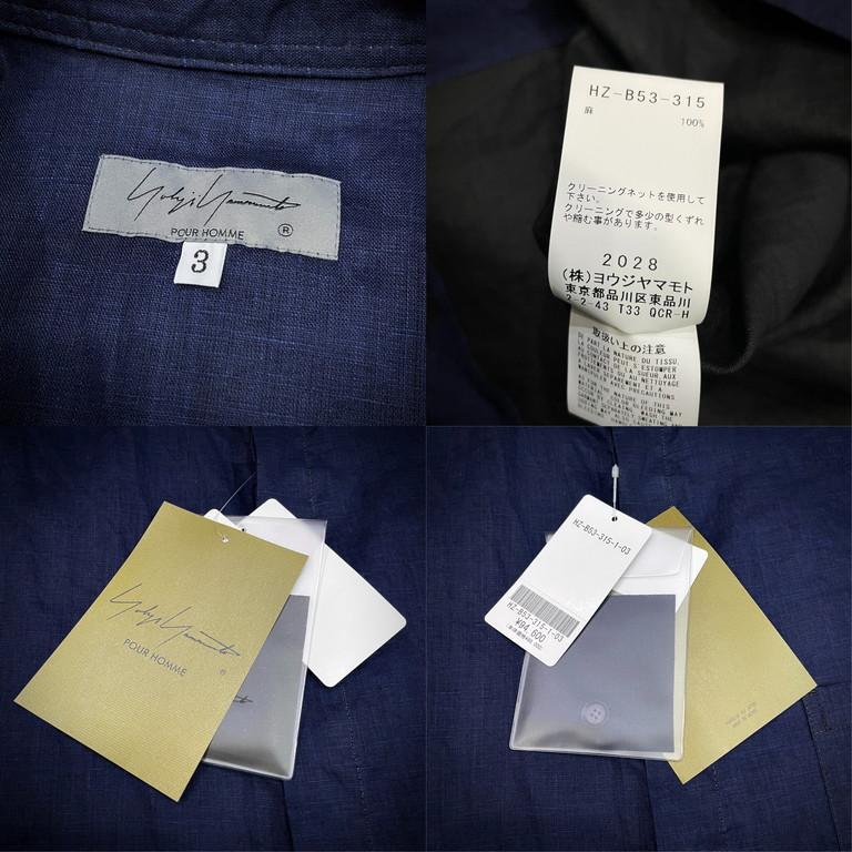 Yohji Yamamoto Pour Homme 【men3467I】 23SS インディゴリネン Yohji Yamamoto Pour Homme 【men3467I】 23SS インディゴリネン