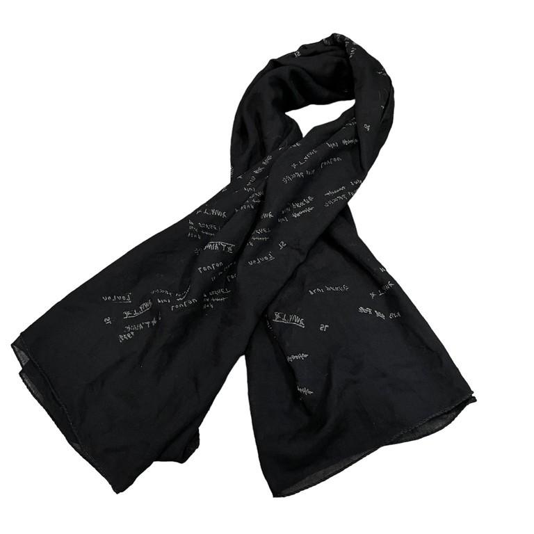 Saint Laurent Paris ウールガーゼメッセージプリント大判スカーフ ストール Archive アーカイブ サンローランパリ メンズ SAINT LAURENT Saint Laurent Paris 【men708Y】 ウールガーゼ