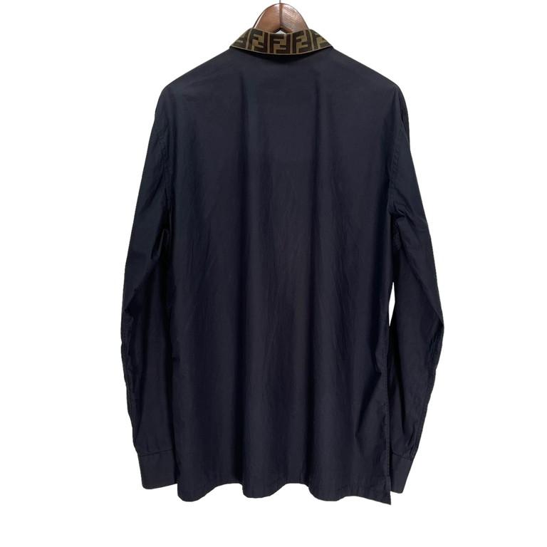 FENDI フェンディ 【men257Y】 19AW 襟ズッカ柄 長袖シャツ FENDI フェンディ 【men257Y】 19AW 襟ズッカ柄 長袖シャツ