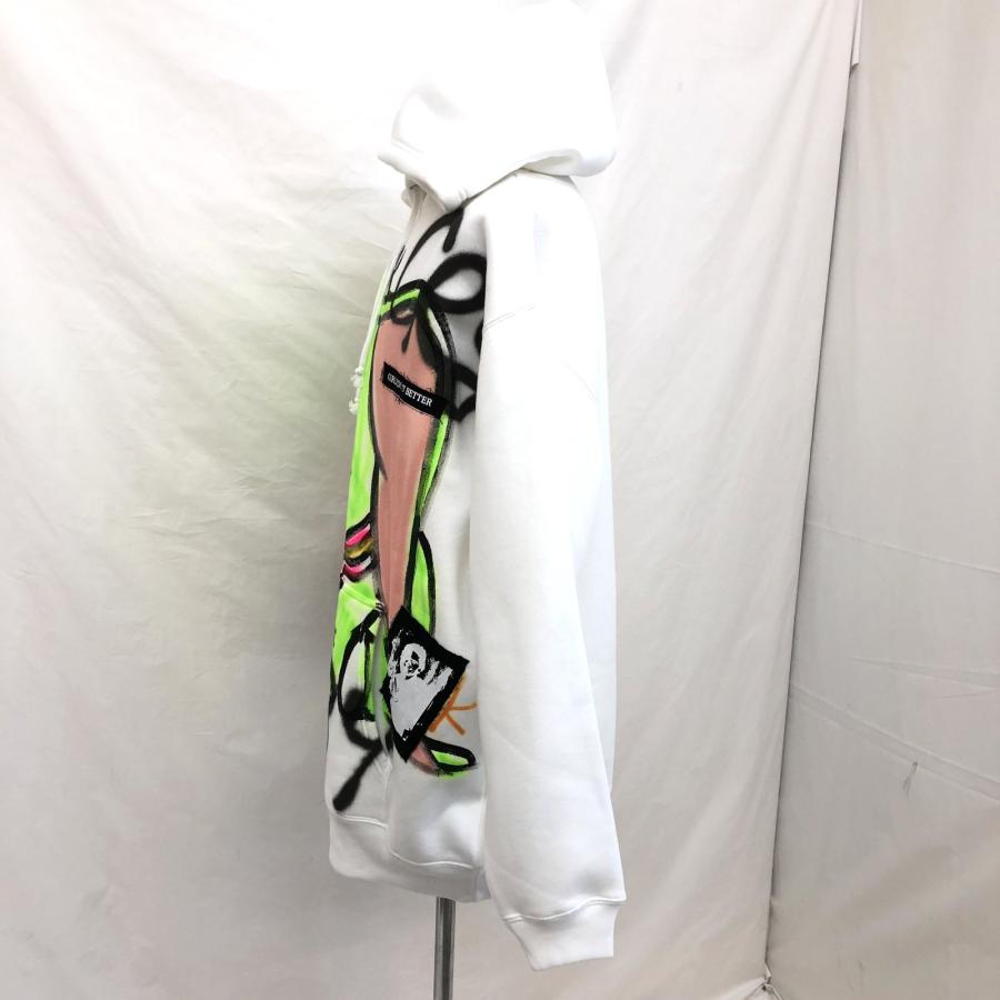 guernika ゲルニカ パーカー XXL INSANE 白パーカー 裏起毛 guernika ゲルニカ パーカー XXL INSANE 白パーカー 裏起毛