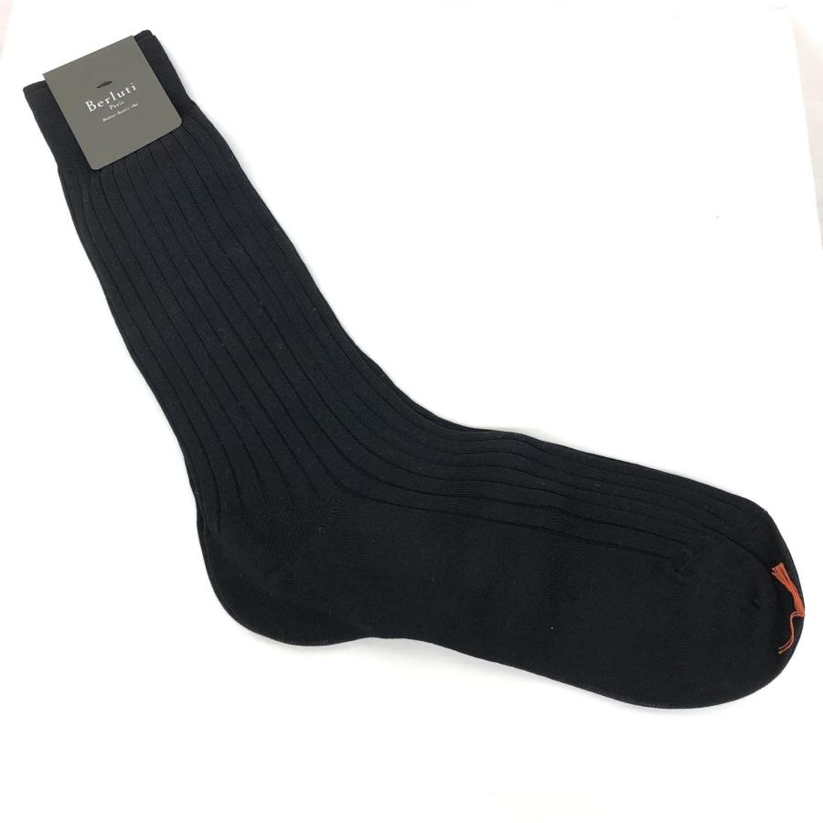 未使用品 BERLUTI ベルルッティ 靴下 ソックス 一足 ブラック コットン
