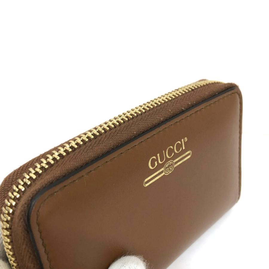 極美品 GUCCI グッチ コインケース 547597 ヴィンテージロゴ ブラウン