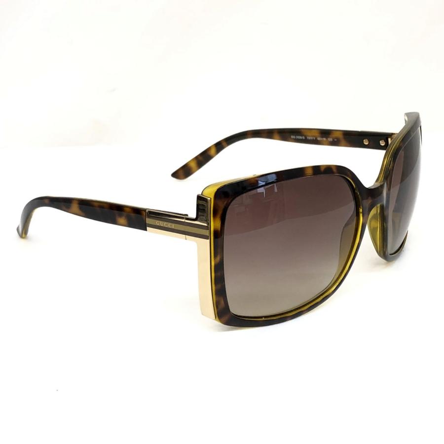 中古 GUCCI グッチ サングラス GG3128 スクエアフレーム べっ甲 