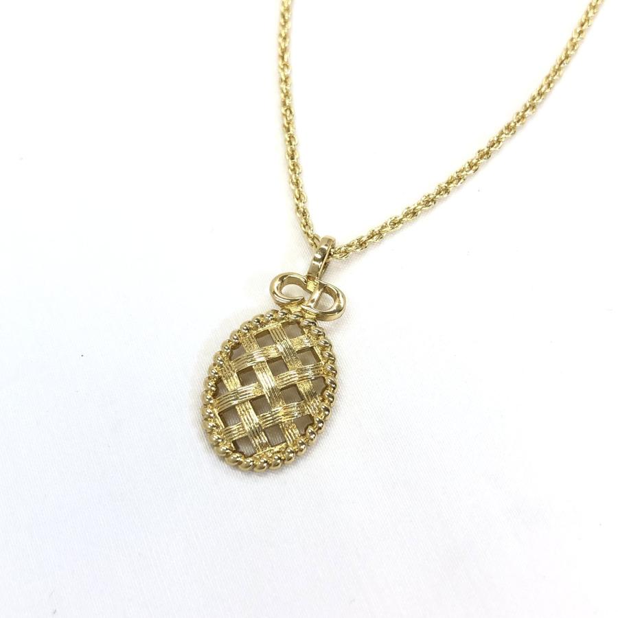極美品 Christian Dior クリスチャン ディオール ネックレス ゴールド 