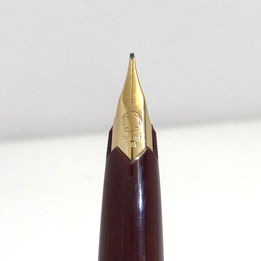 中古 MONTBLANC モンブラン 万年筆 ボルドー ゴールド