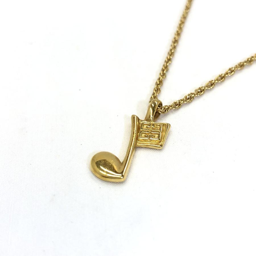 極美品 GIVENCHY ジバンシィ ジバンシー ネックレス 音符 ロゴ ゴールド ロープチェーン ペンダント アクセサリー RLV2613M :rlv2613m:NEXT51三国ヶ丘店 通販 GIVENCHY ネックレス ジバンシィ ジバンシー