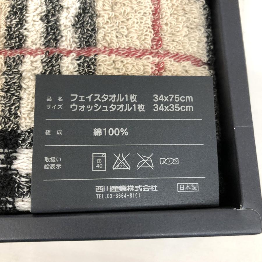 BURBERRY チェック柄 ウォッシュタオル 2枚セット BURBERRY チェック柄 ウォッシュタオル 2枚セット
