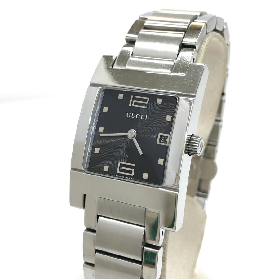 中古 GUCCI グッチ 腕時計 アナログ クォーツ 7700L スクエア シルバー