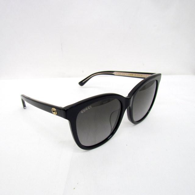 中古 GUCCI グッチ サングラス GG0082SK 001 56□17 フォックス型 セル