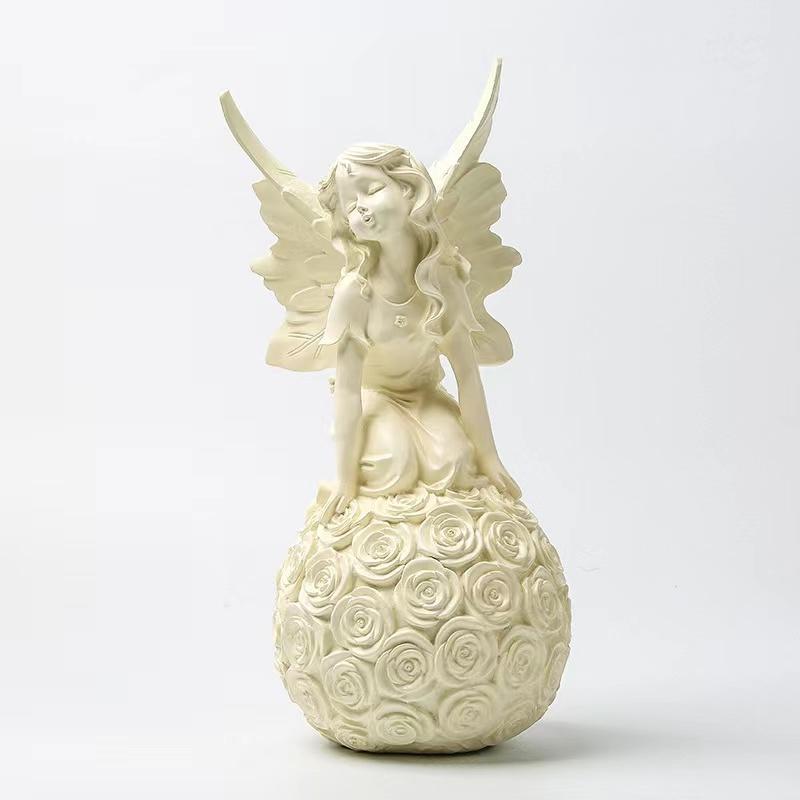 新作揃え 天使の置物 翼天使 彫刻 可愛い妖精 エンジェル エルフ 玄関置物 庭 インテリア 飾り品 Discoversvg Com