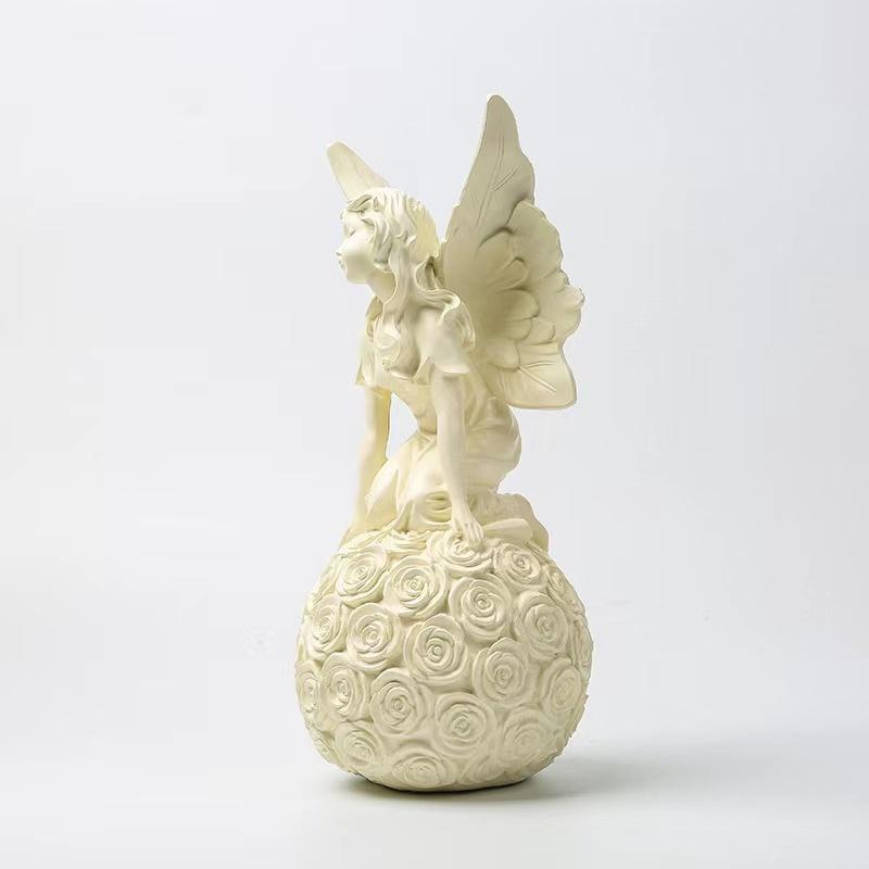 新作揃え 天使の置物 翼天使 彫刻 可愛い妖精 エンジェル エルフ 玄関置物 庭 インテリア 飾り品 Discoversvg Com