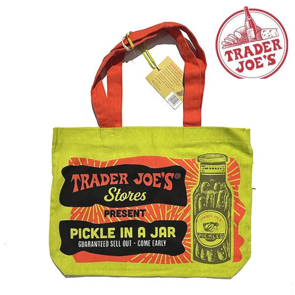 Trader Joe's PICKLE ROBOTS Bag トレーダージョーズ トレジョ コットン エコバッグ【70911】 70911