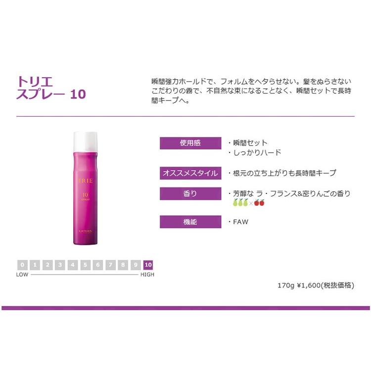 ルベル トリエスプレー10 170g デザインフィックス 強力ホールド 長