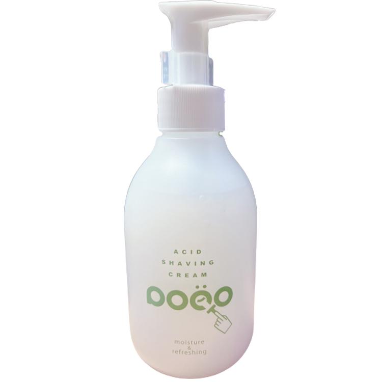 フェイスクリーム poco POCO ポコ アシッドシェービングクリーム 190ml ひげそり用軟化