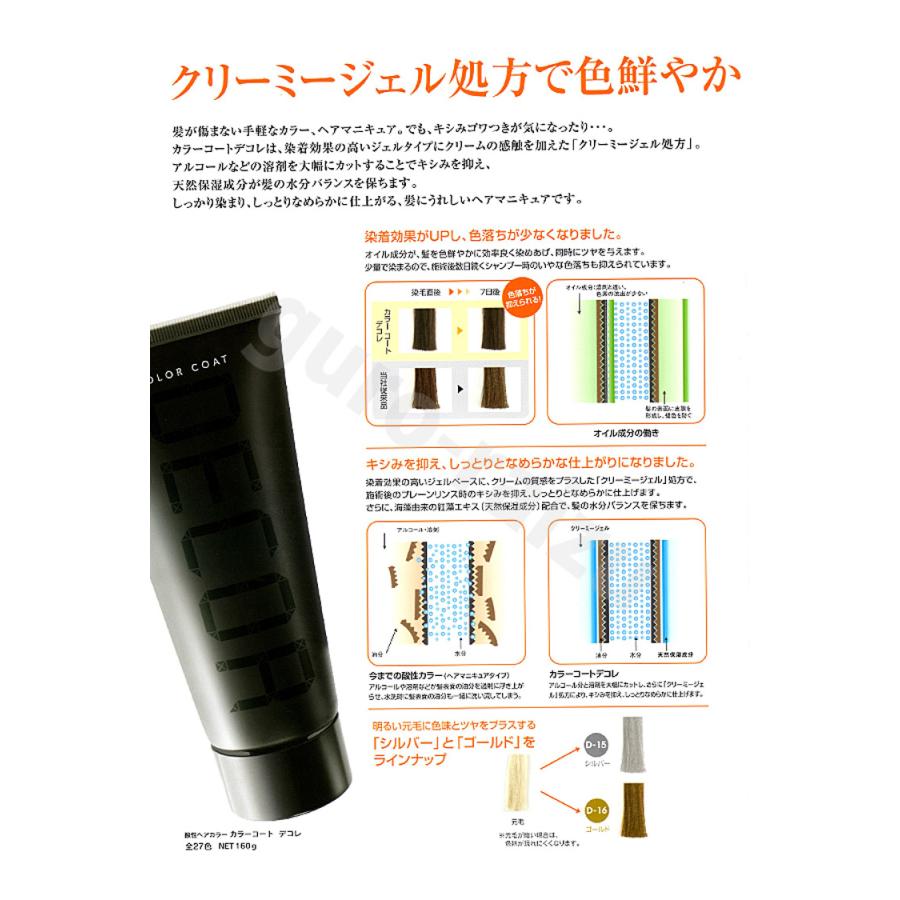 送料無料 カラーコート デコレ イリヤ 160g 3本セット ヘアマニキュア カラーリング ヘアカラー アッシュ グレージュ ブラウン ピンク パープル｜nextbeauty｜02