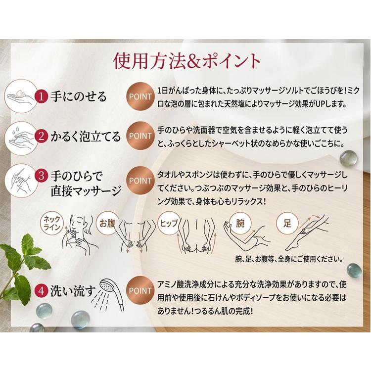 プレミアム フルーツソルベ ボディマッサージソルト 500g+ハンド