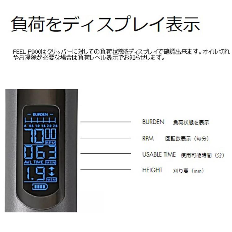 FEEL フィールクリッパー P900 プロ用バリカン フェードシェーバー BLDCモーター搭載 静音 ハイパワークリッパー 理容室 理容師 プレゼント用 FEEL BLDCモーター搭載