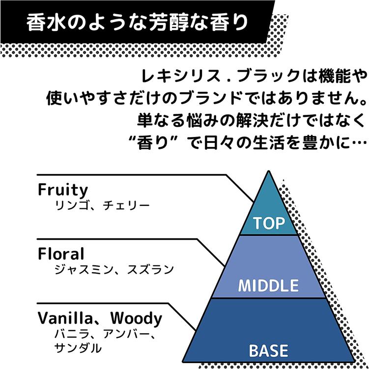 レキシリス ブラック スカルプシャンプー 300ml 濃密泡 リピジュア 頭皮ケア スカルプケア 皮脂除去 匂い メンズ 男性用 バニラの香り｜nextbeauty｜05