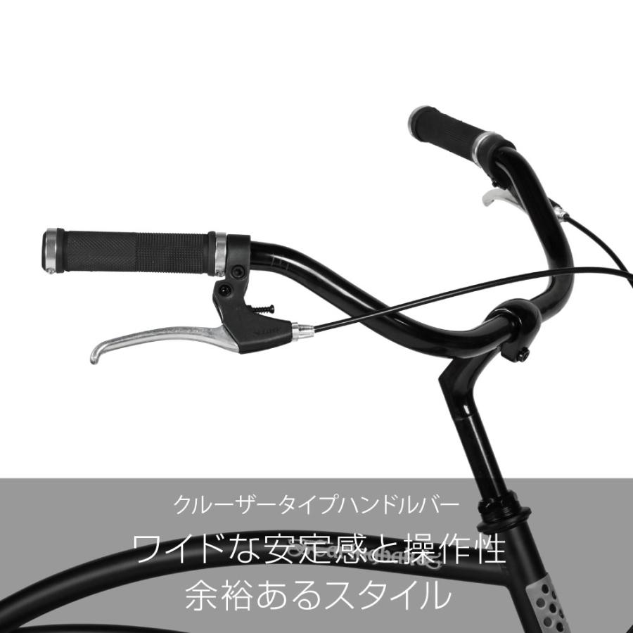 GSR]26吋 リノベーションビーチクルーザー シングル/ブラック