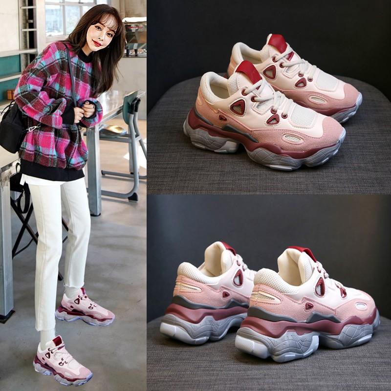 ダッドスニーカー レディース レースアップ 厚底スニーカー 大きいサイズ ダッドシューズ 靴 スポーツ A Next Edge 通販 Yahoo ショッピング