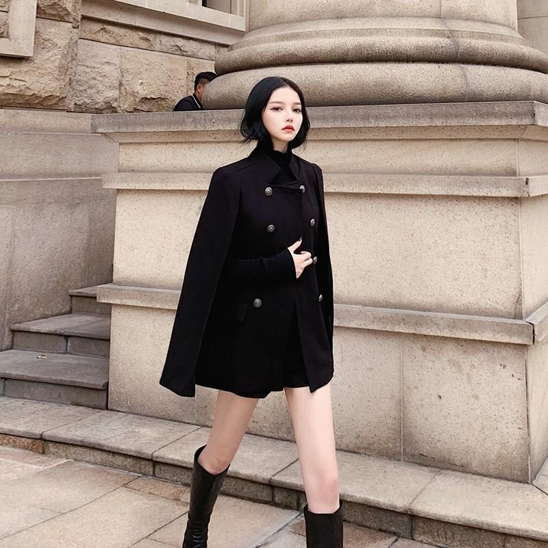 レディース マント ケープ付き ダブルボタン ジャケット ａライン かっこいい Next Edge 通販 Yahoo ショッピング