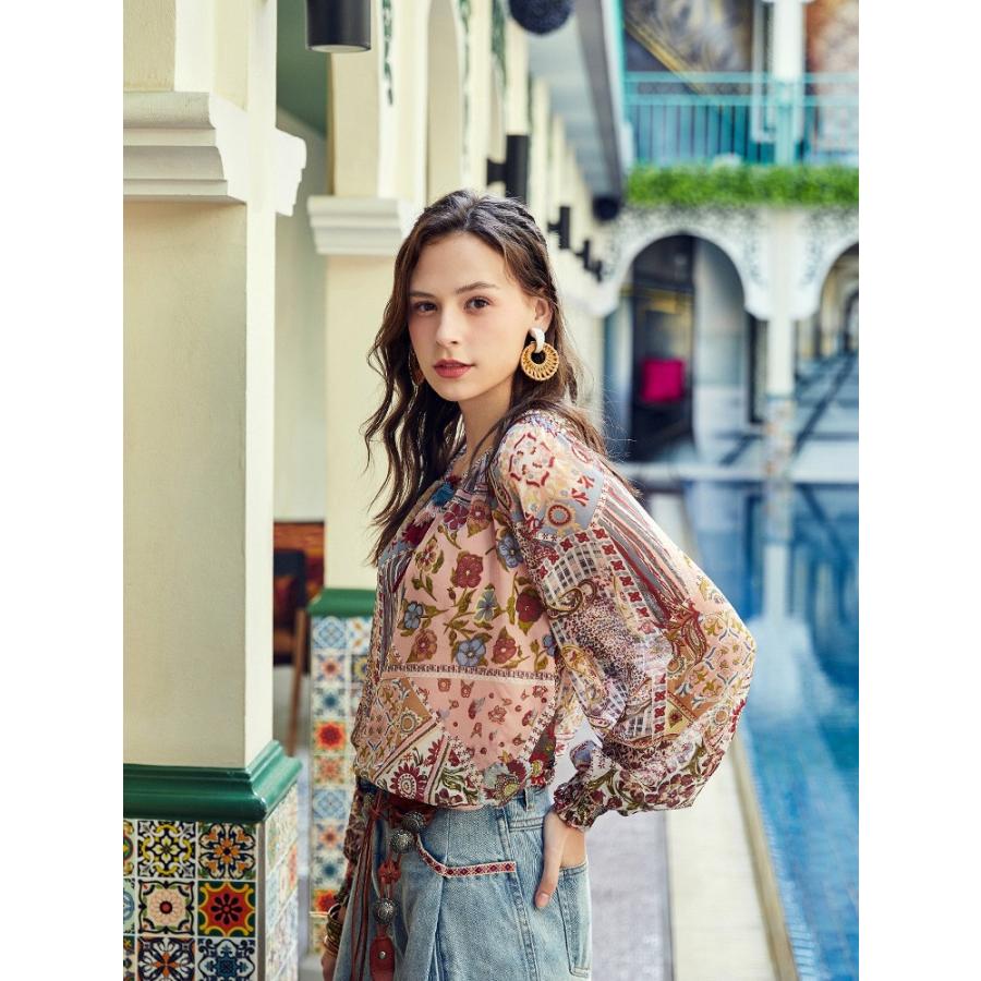 レディース 大人可愛い トップス ナチュラル 薄手 スリットネック Www Fakfakkab Go Id