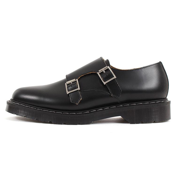 SOLOVAIR ソロヴェアー DOUBLE BUCKLE MONK SHOE ダブル バックル モンクシュー S0-157 ブラックハイシャイン 値下げしました