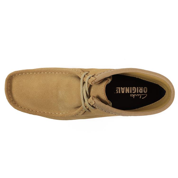 【新品未使用】CLARKS ワラビー　サイズ８ Wallabee O / キッズワラビー （ブラックスエード） -Clarks