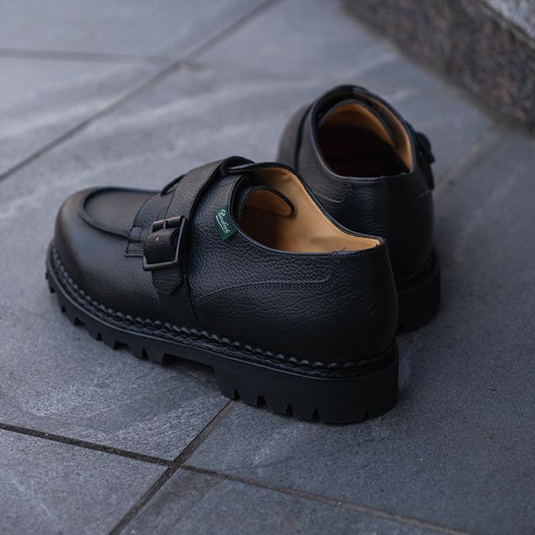 Paraboot × ENGINEERED GARMENTS パラブーツ エンジニアド ガーメンツ CHAMBORD BRIDE 234647 GR NOIR ブラックの画像